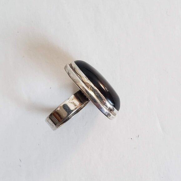 Big Unisex 925 BLACK ONYX Sterling Silver Ring Huge Large Women's Men's Jewelry - Picture 4 of 12